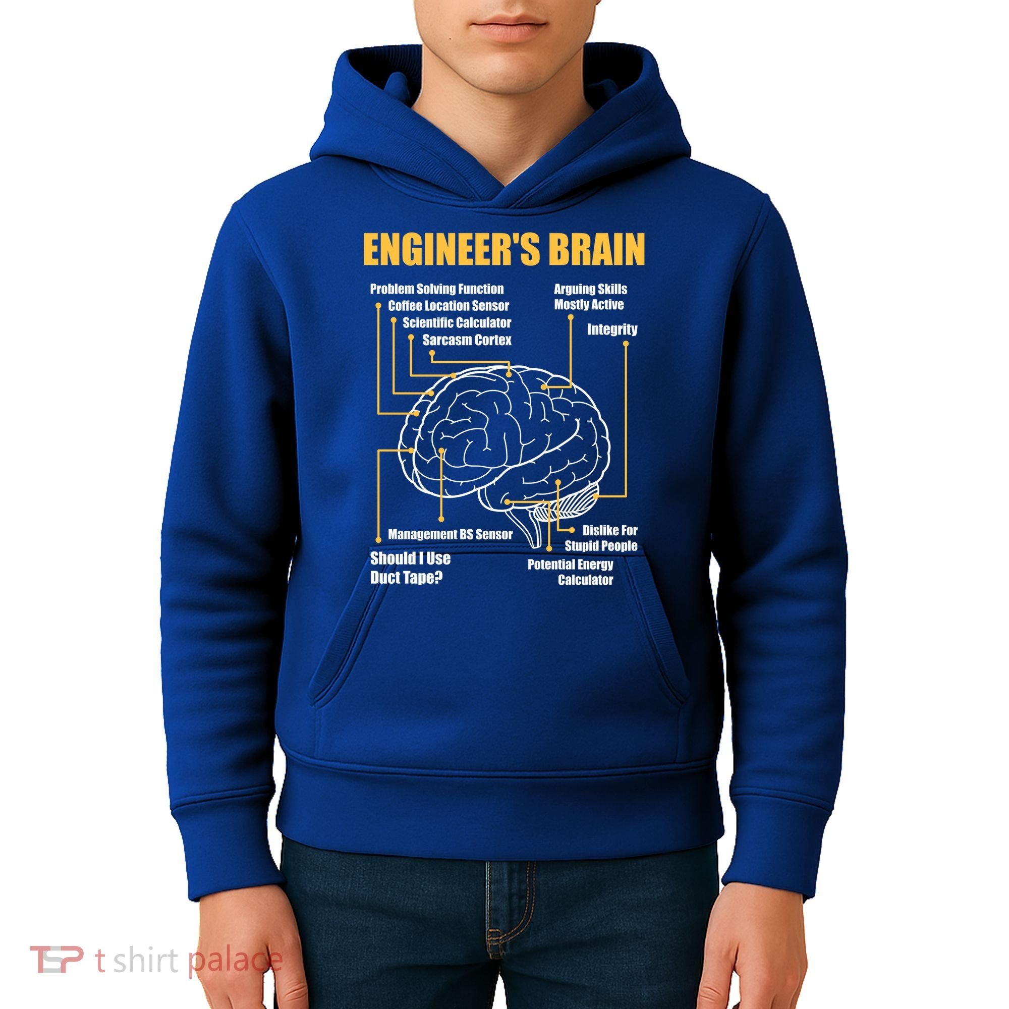 Engineer's Brain Cool Gift Funny Sarcastic Engineering Gift Kids Hoodie