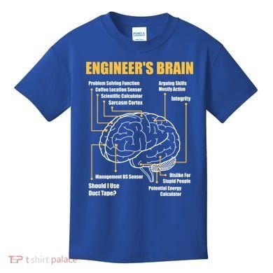 Engineer's Brain Cool Gift Funny Sarcastic Engineering Gift Kids T-Shirt