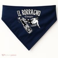 El Borracho Chingon Mexican Drinking Cinco De Mayo USA-Made Doggie Bandana thumb 0