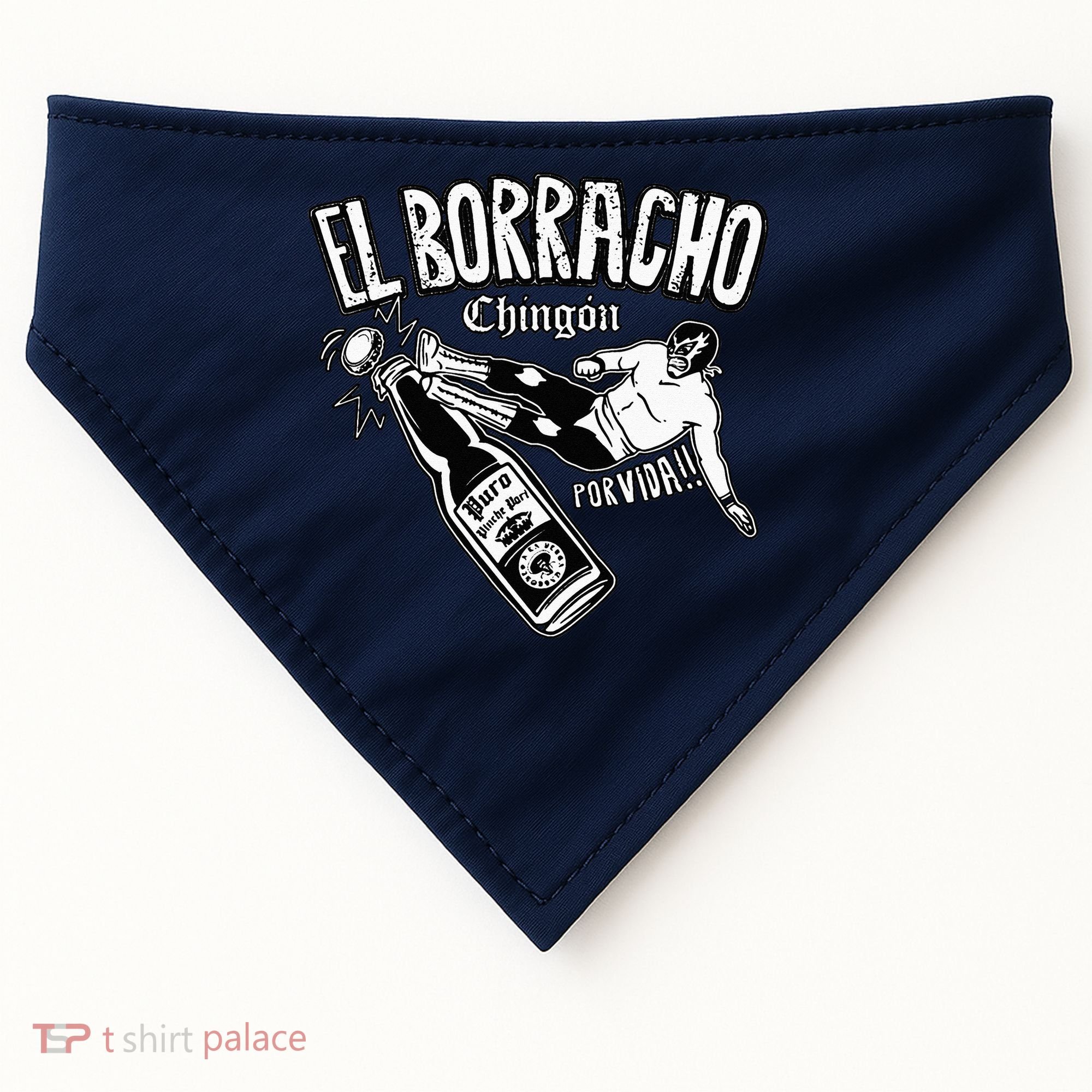 El Borracho Chingon Mexican Drinking Cinco De Mayo USA-Made Doggie Bandana