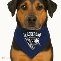 El Borracho Chingon Mexican Drinking Cinco De Mayo USA-Made Doggie Bandana thumb 1