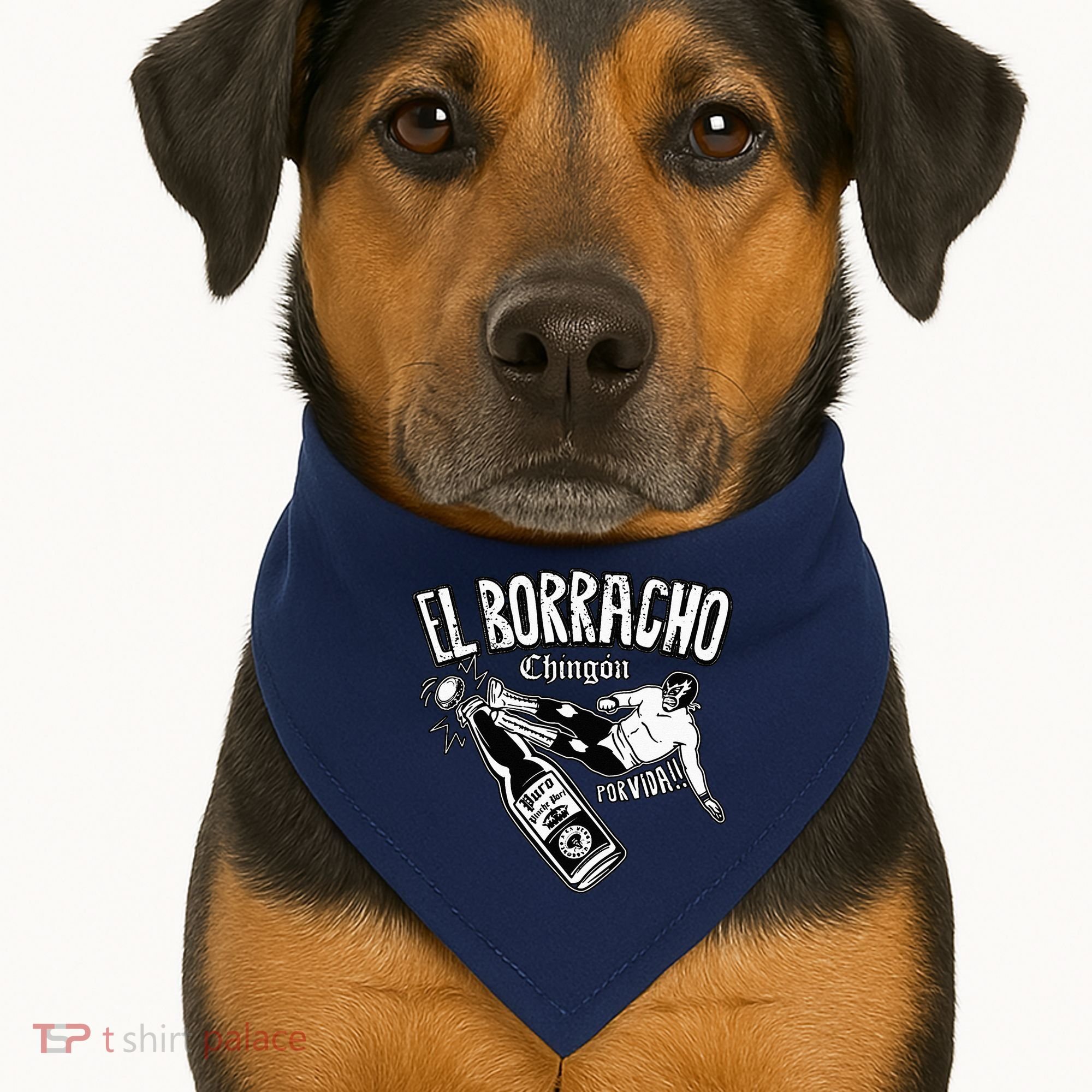 El Borracho Chingon Mexican Drinking Cinco De Mayo USA-Made Doggie Bandana