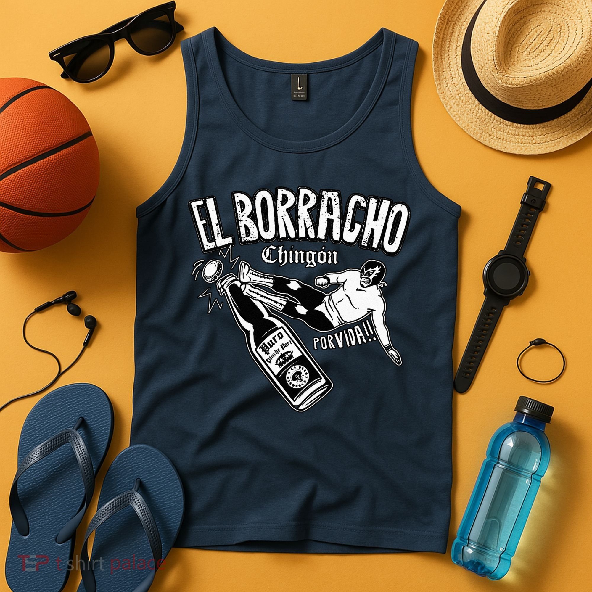 El Borracho Chingon Mexican Drinking Cinco De Mayo Tank Top