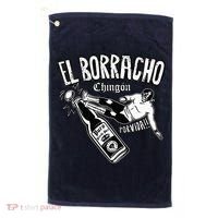 El Borracho Chingon Mexican Drinking Cinco De Mayo Golf Towel thumb 0