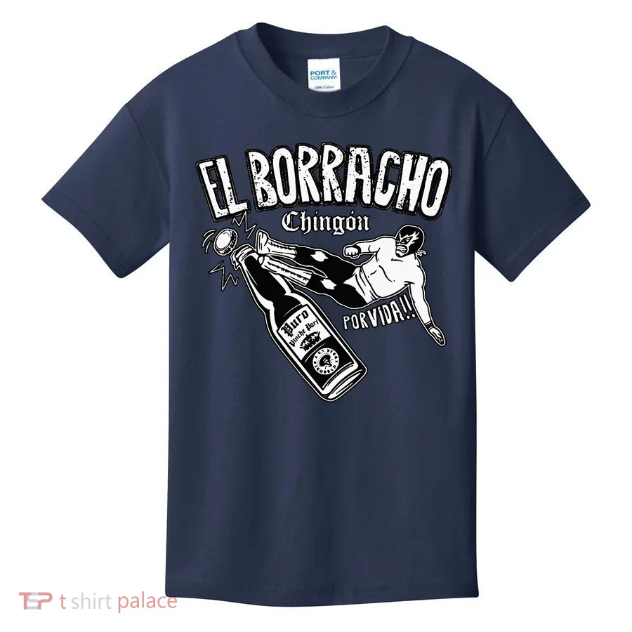 El Borracho Chingon Mexican Drinking Cinco De Mayo Kids T-Shirt