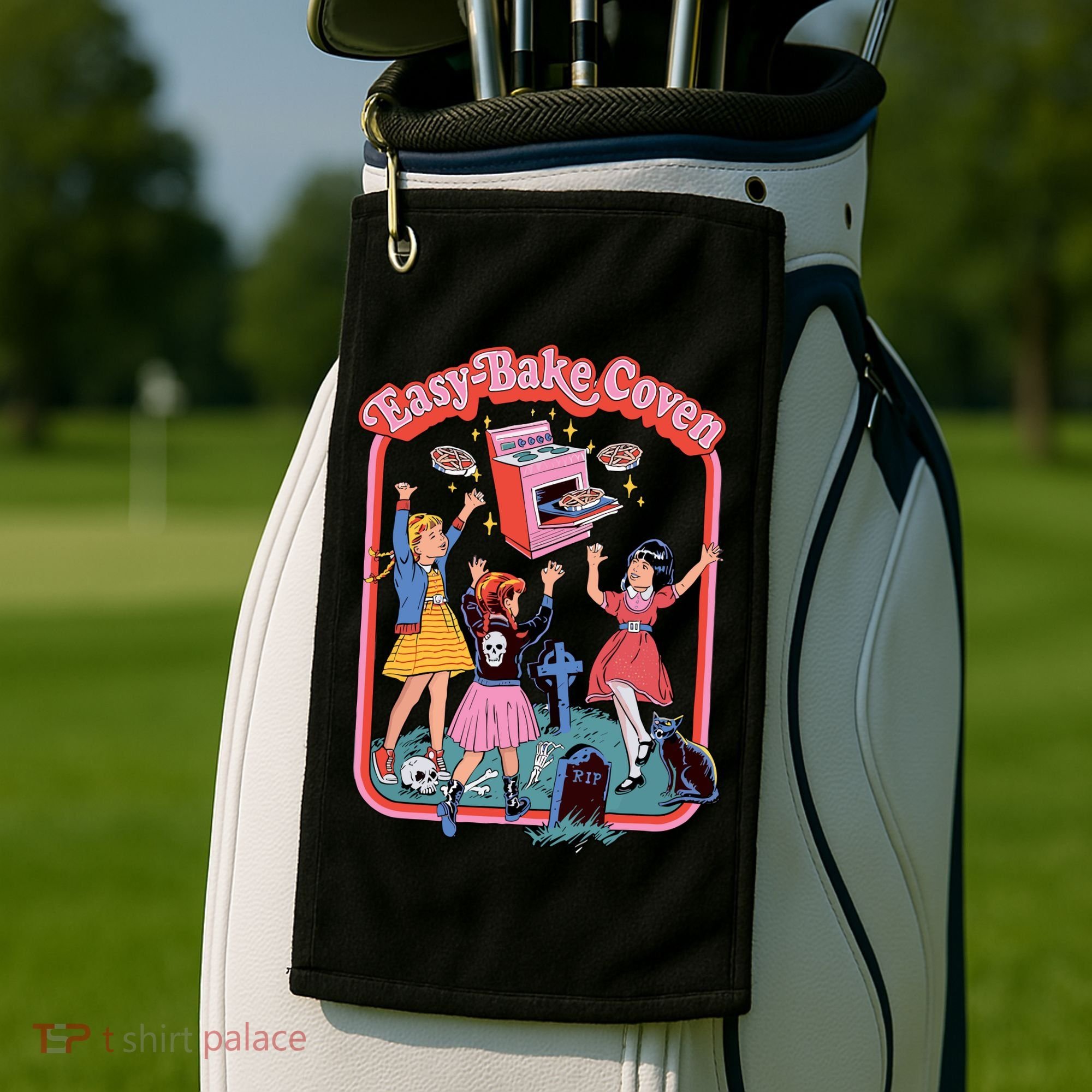 Easy Bake Coven Retro Halloween 90s Golf Towel