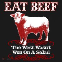 Eat Beef Cool Gift West Wasn't Won On Salad Hereford Cool Gift Backpack thumb 2
