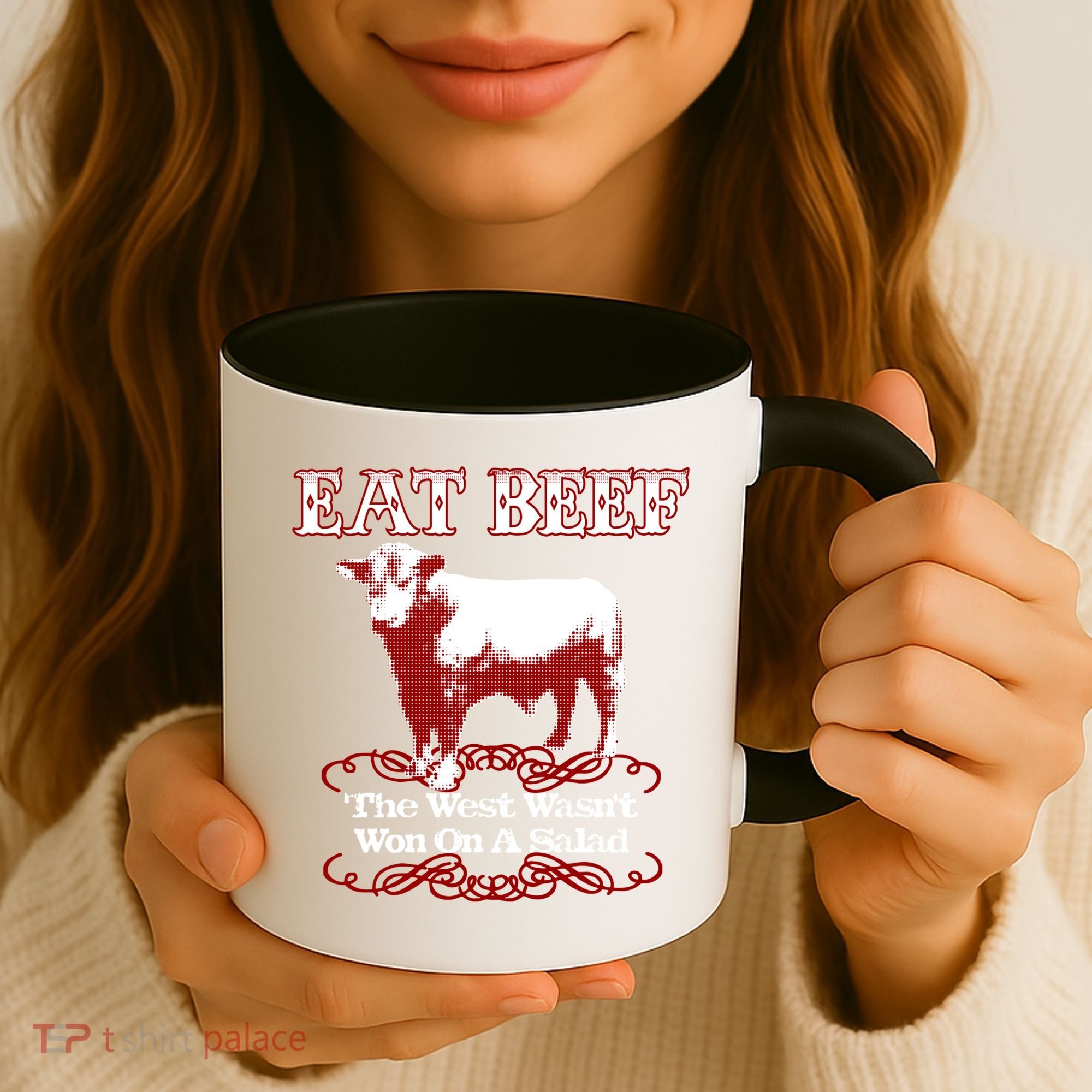 Eat Beef Cool Gift West Wasn't Won On Salad Hereford Cool Gift Coffee Mug