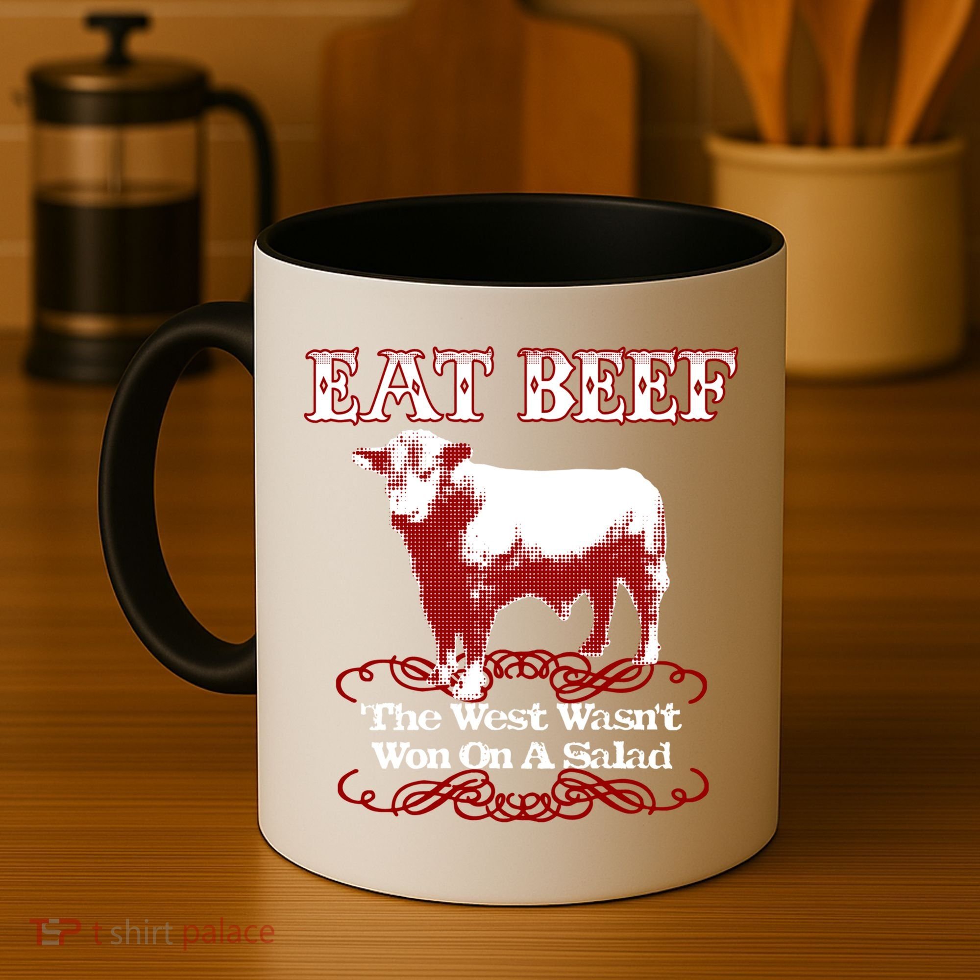 Eat Beef Cool Gift West Wasn't Won On Salad Hereford Cool Gift Coffee Mug