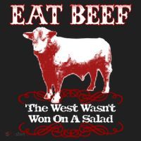 Eat Beef Cool Gift West Wasn't Won On Salad Hereford Cool Gift Beanie thumb 2
