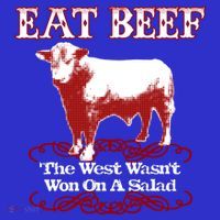 Eat Beef Cool Gift West Wasn't Won On Salad Hereford Cool Gift Mousepad thumb 1