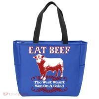 Eat Beef Cool Gift West Wasn't Won On Salad Hereford Cool Gift Tote Bag thumb 0