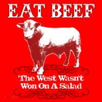 Eat Beef Cool Gift West Wasn't Won On Salad Hereford Cool Gift Santa Hat thumb 1