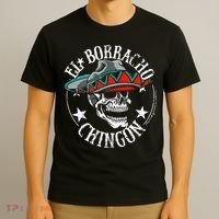 El Borracho Chingon Sugar Skull Cinco De Mayo T-Shirt thumb 3
