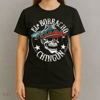 El Borracho Chingon Sugar Skull Cinco De Mayo T-Shirt thumb 4
