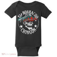 El Borracho Chingon Sugar Skull Cinco De Mayo Baby Bodysuit thumb 0