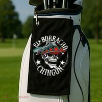 El Borracho Chingon Sugar Skull Cinco De Mayo Golf Towel thumb 2