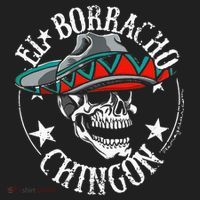 El Borracho Chingon Sugar Skull Cinco De Mayo Golf Towel thumb 3