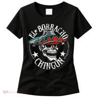 El Borracho Chingon Sugar Skull Cinco De Mayo Women's T-Shirt thumb 0