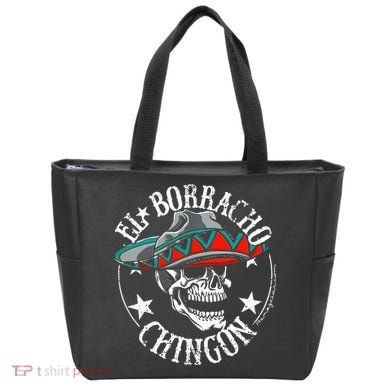 El Borracho Chingon Sugar Skull Cinco De Mayo Tote Bag
