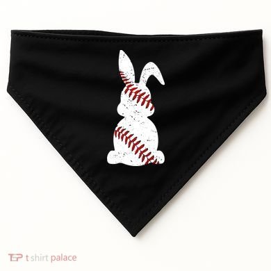 Easter Baseball Cute Easter Bunny With Baseball Easter Cool Gift USA-Made Doggie Bandana