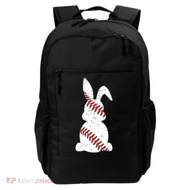 Easter Baseball Cute Easter Bunny With Baseball Easter Cool Gift Backpack