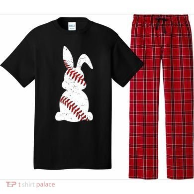 Easter Baseball Cute Easter Bunny With Baseball Easter Cool Gift Pajama Set