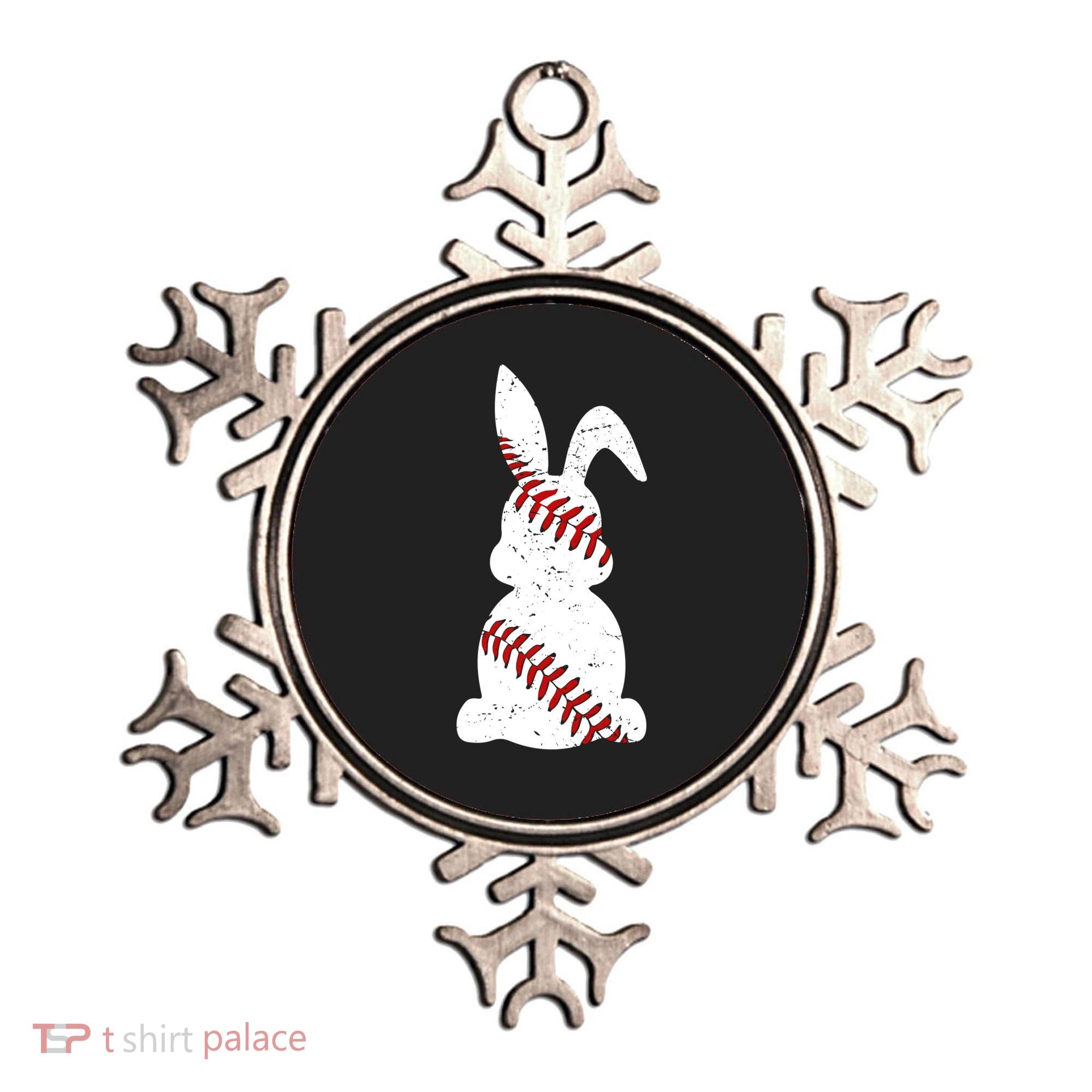 Easter Baseball Cute Easter Bunny With Baseball Easter Cool Gift Ornament
