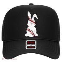 Easter Baseball Cute Easter Bunny With Baseball Easter Cool Gift Hat thumb 0