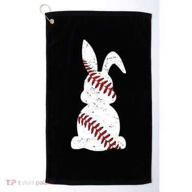 Easter Baseball Cute Easter Bunny With Baseball Easter Cool Gift Golf Towel