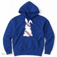 Easter Baseball Cute Easter Bunny With Baseball Easter Cool Gift Hoodie thumb 0