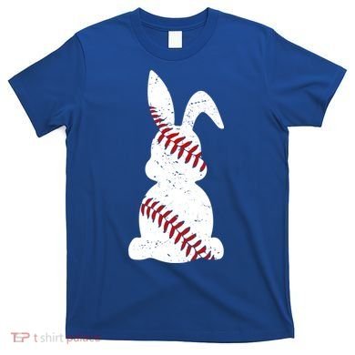 Easter Baseball Cute Easter Bunny With Baseball Easter Cool Gift T-Shirt