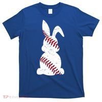 Easter Baseball Cute Easter Bunny With Baseball Easter Cool Gift T-Shirt thumb 0