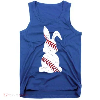 Easter Baseball Cute Easter Bunny With Baseball Easter Cool Gift Tank Top