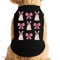 Easter Bunny Coquette Bow Ribbon Rabbit Lover Gift Doggie Tank thumb 0