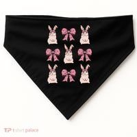 Easter Bunny Coquette Bow Ribbon Rabbit Lover Gift USA-Made Doggie Bandana thumb 0
