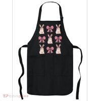 Easter Bunny Coquette Bow Ribbon Rabbit Lover Gift Apron thumb 0