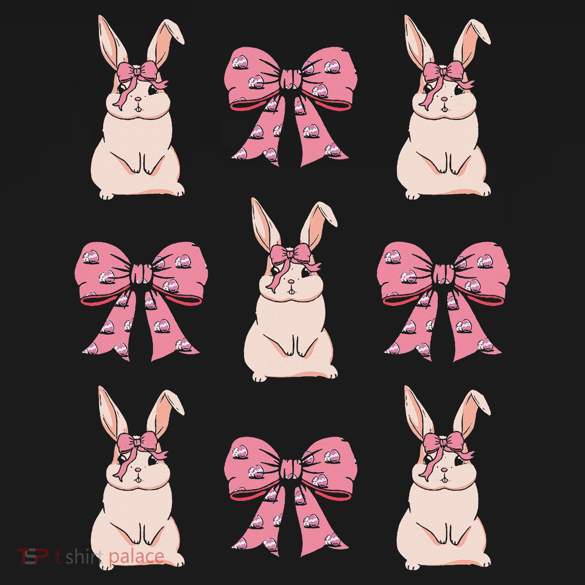 Easter Bunny Coquette Bow Ribbon Rabbit Lover Gift Backpack