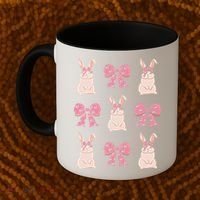 Easter Bunny Coquette Bow Ribbon Rabbit Lover Gift Coffee Mug thumb 2