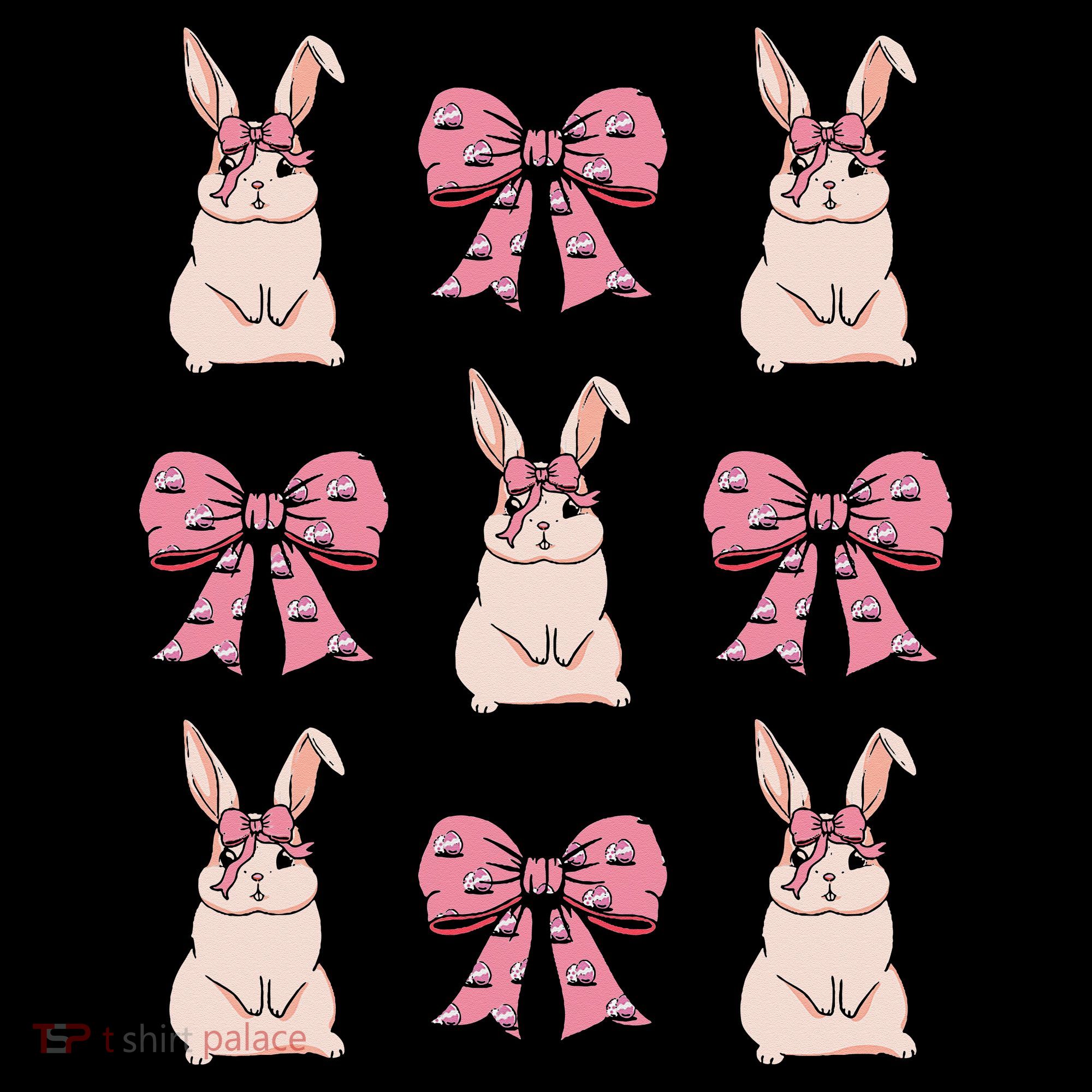 Easter Bunny Coquette Bow Ribbon Rabbit Lover Gift Coaster