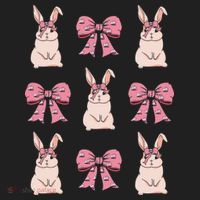 Easter Bunny Coquette Bow Ribbon Rabbit Lover Gift Tumbler thumb 3