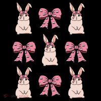Easter Bunny Coquette Bow Ribbon Rabbit Lover Gift Baby Bodysuit thumb 2