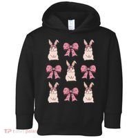 Easter Bunny Coquette Bow Ribbon Rabbit Lover Gift Toddler Hoodie thumb 0
