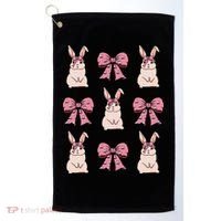 Easter Bunny Coquette Bow Ribbon Rabbit Lover Gift Golf Towel thumb 0