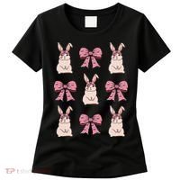 Easter Bunny Coquette Bow Ribbon Rabbit Lover Gift Women's T-Shirt thumb 0