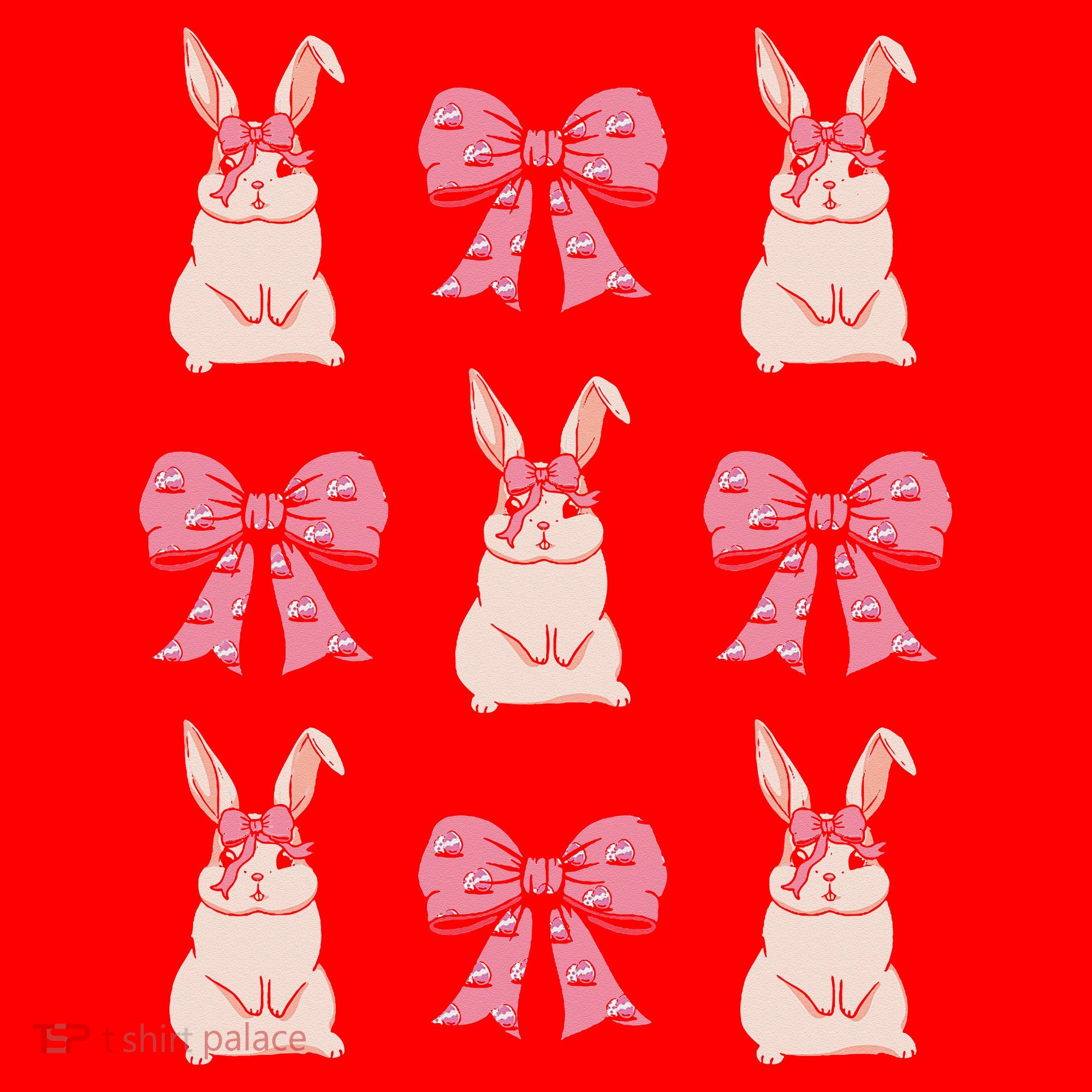 Easter Bunny Coquette Bow Ribbon Rabbit Lover Gift Santa Hat