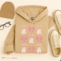 Easter Bunny Coquette Bow Ribbon Rabbit Lover Gift Hoodie thumb 4