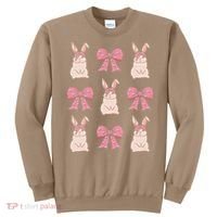 Easter Bunny Coquette Bow Ribbon Rabbit Lover Gift Sweatshirt thumb 0