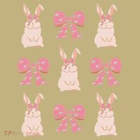 Easter Bunny Coquette Bow Ribbon Rabbit Lover Gift Sweatshirt thumb 2
