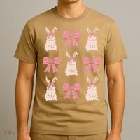 Easter Bunny Coquette Bow Ribbon Rabbit Lover Gift T-Shirt thumb 3